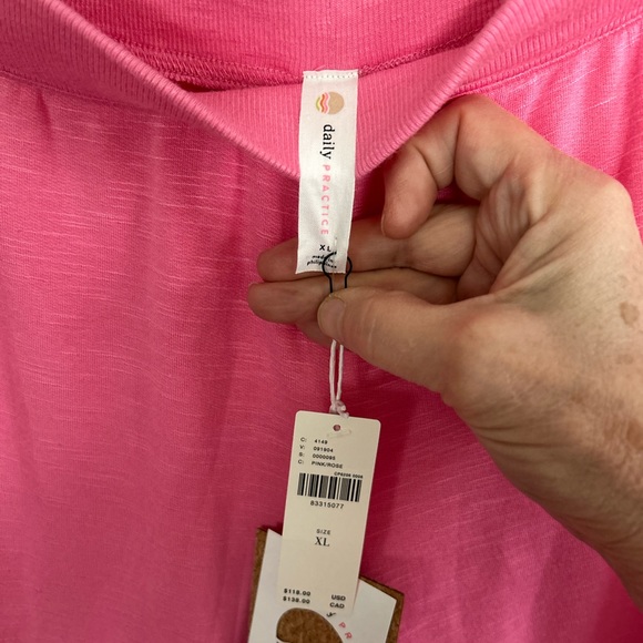 Anthropologie NWT Daily Practice Wide leg lounge pants, sz. XL, pink rose - Picture 4 of 7